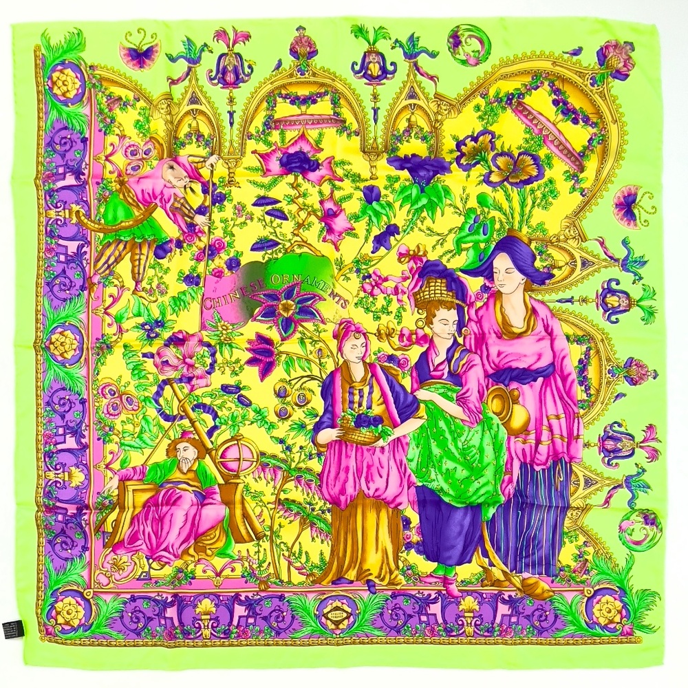 NWOT Rare Atelier Versace "Chinese Ornaments" Silk Scarf